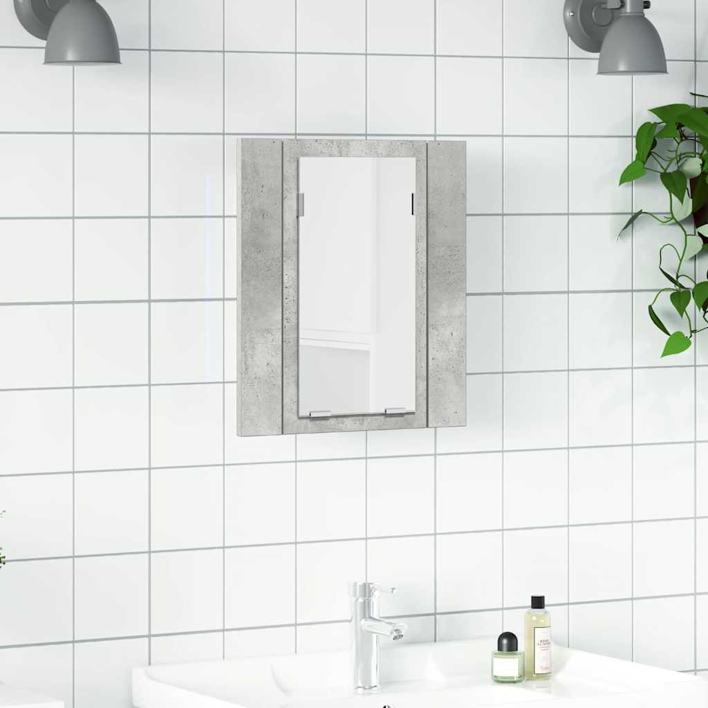 LED-peeglikapp betoonhall 40 x 12 x 45 cm, akrüül