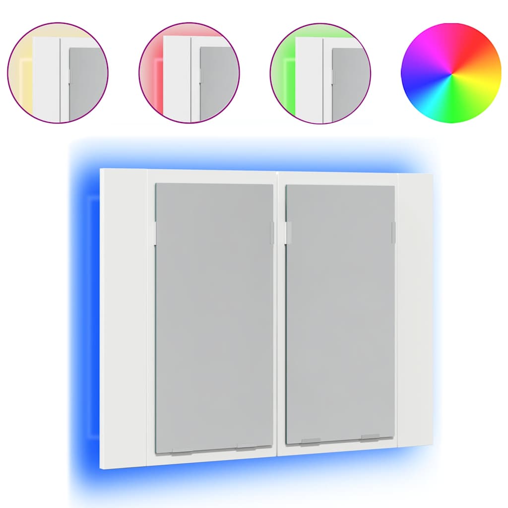 LED-peeglikapp valge 60x12x45 cm, akrüül