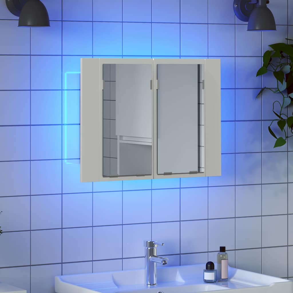 LED-peeglikapp valge 60x12x45 cm, akrüül