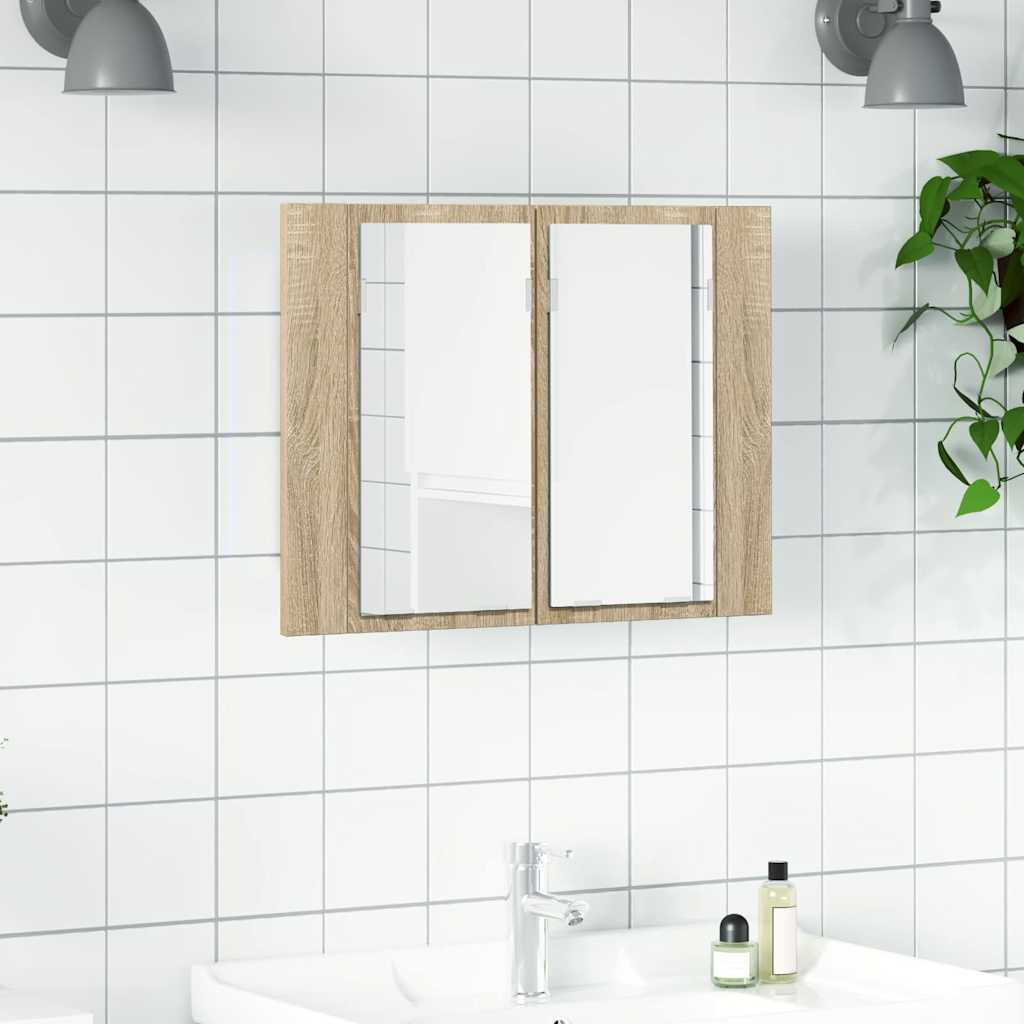 LED-peeglikapp Sonoma tamm 60 x 12 x 45 cm, akrüül