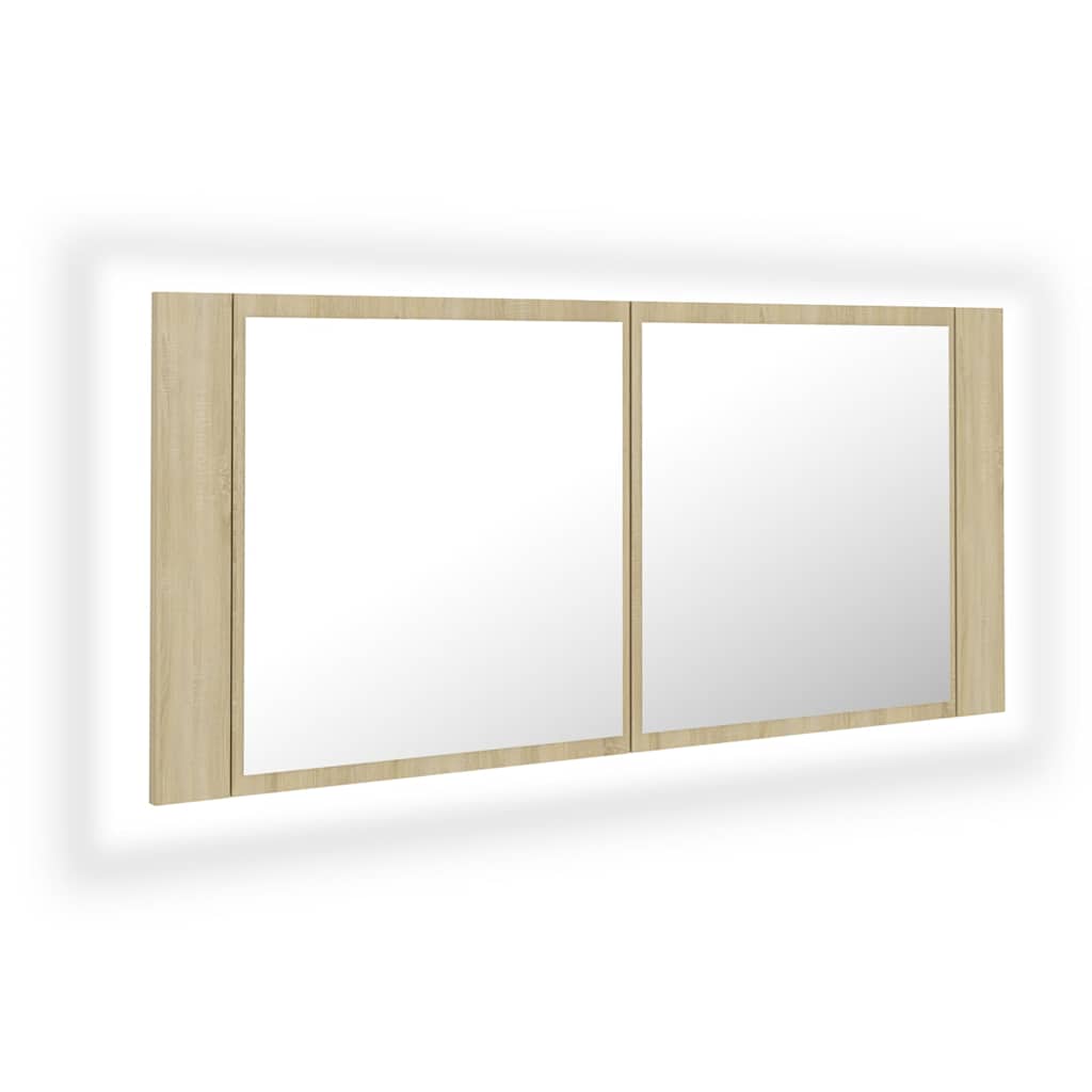 LED-peeglikapp Sonoma tamm 100 x 12 x 45 cm, akrüül