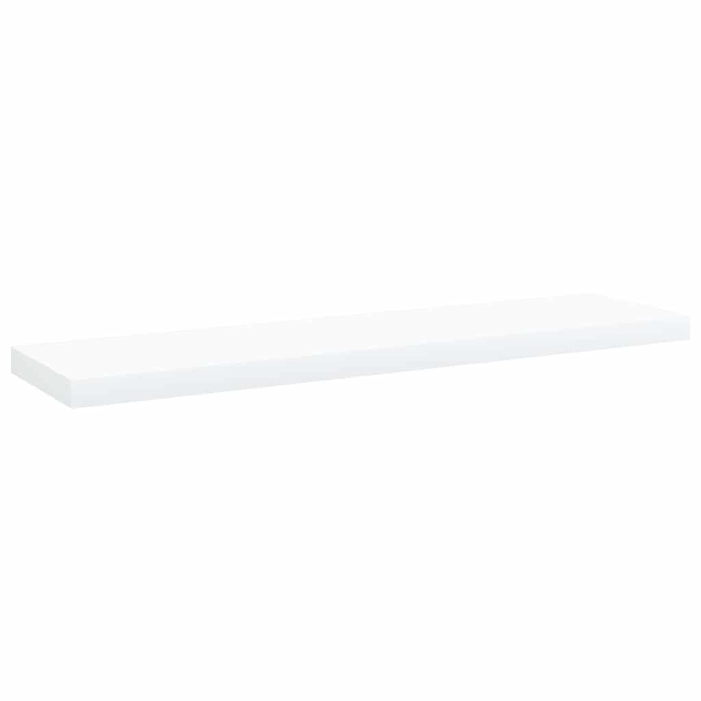 Riiuliplaadid 4 tk, valge, 40x10x1,5 cm, tehispuit
