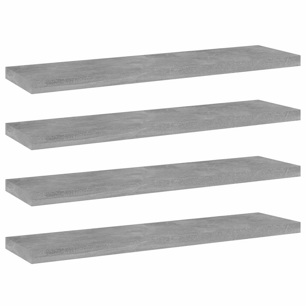 Riiuliplaadid 4 tk, betoonhall, 40x10x1,5 cm, tehispuit