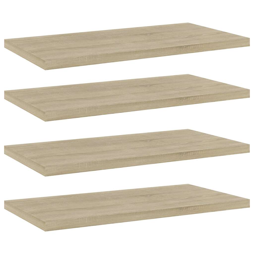 Riiuliplaadid 4 tk, Sonoma tamm, 40x20x1,5 cm, tehispuit