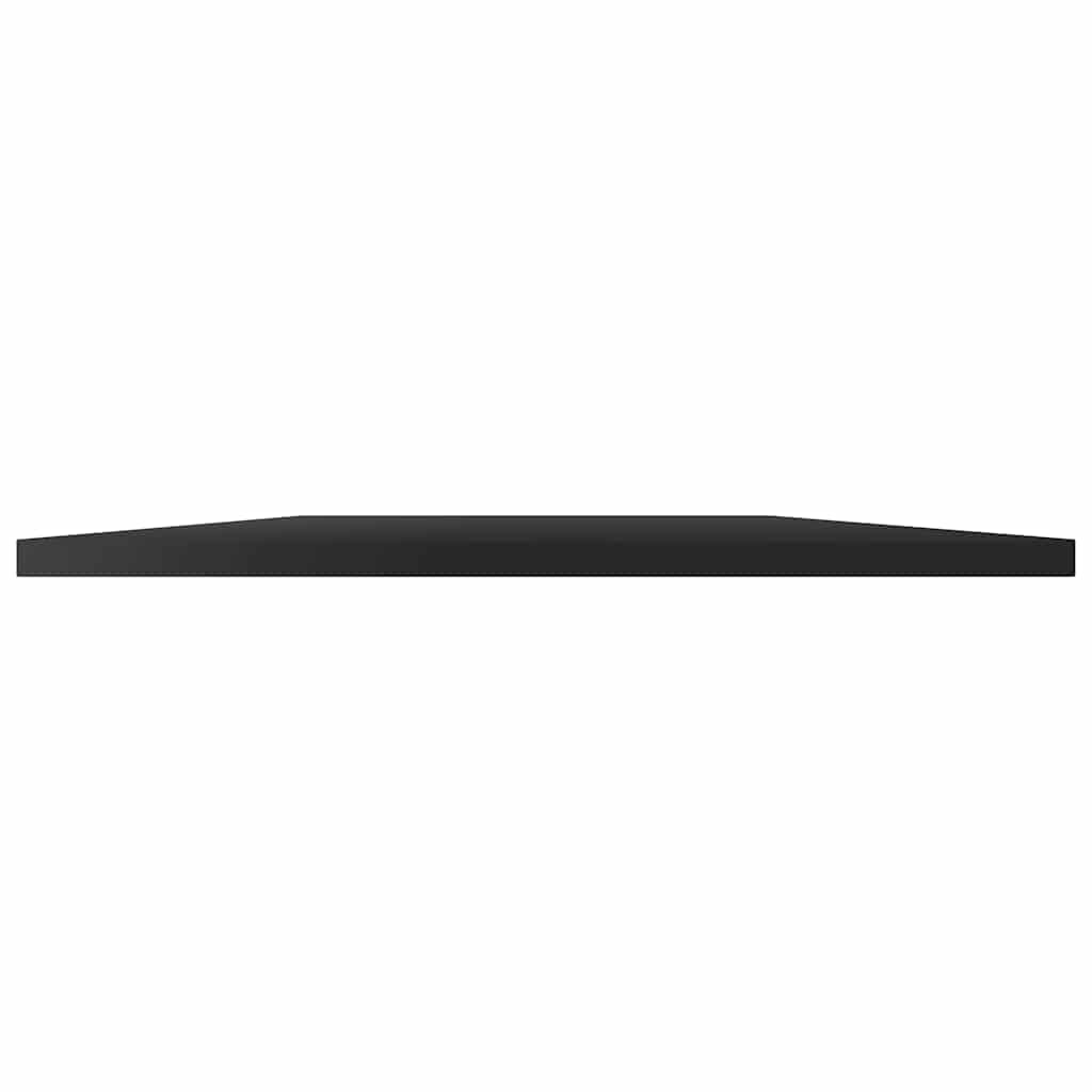Riiuliplaadid 8 tk, kõrgläikega must, 60x50x1,5 cm, tehispuit
