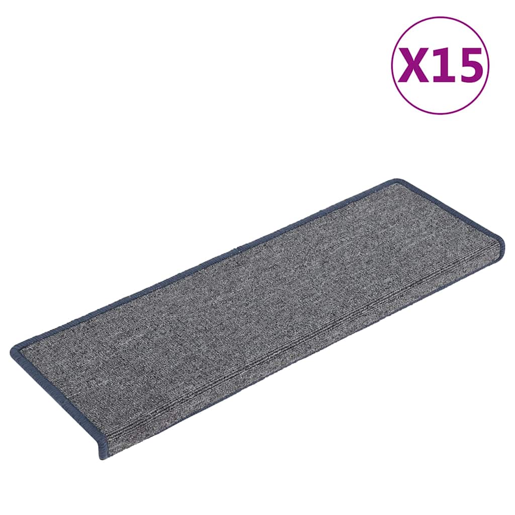 Trepimatid 15 tk 65 x 21 x 4 cm helehall ja sinine ristkülikukujulise servaga