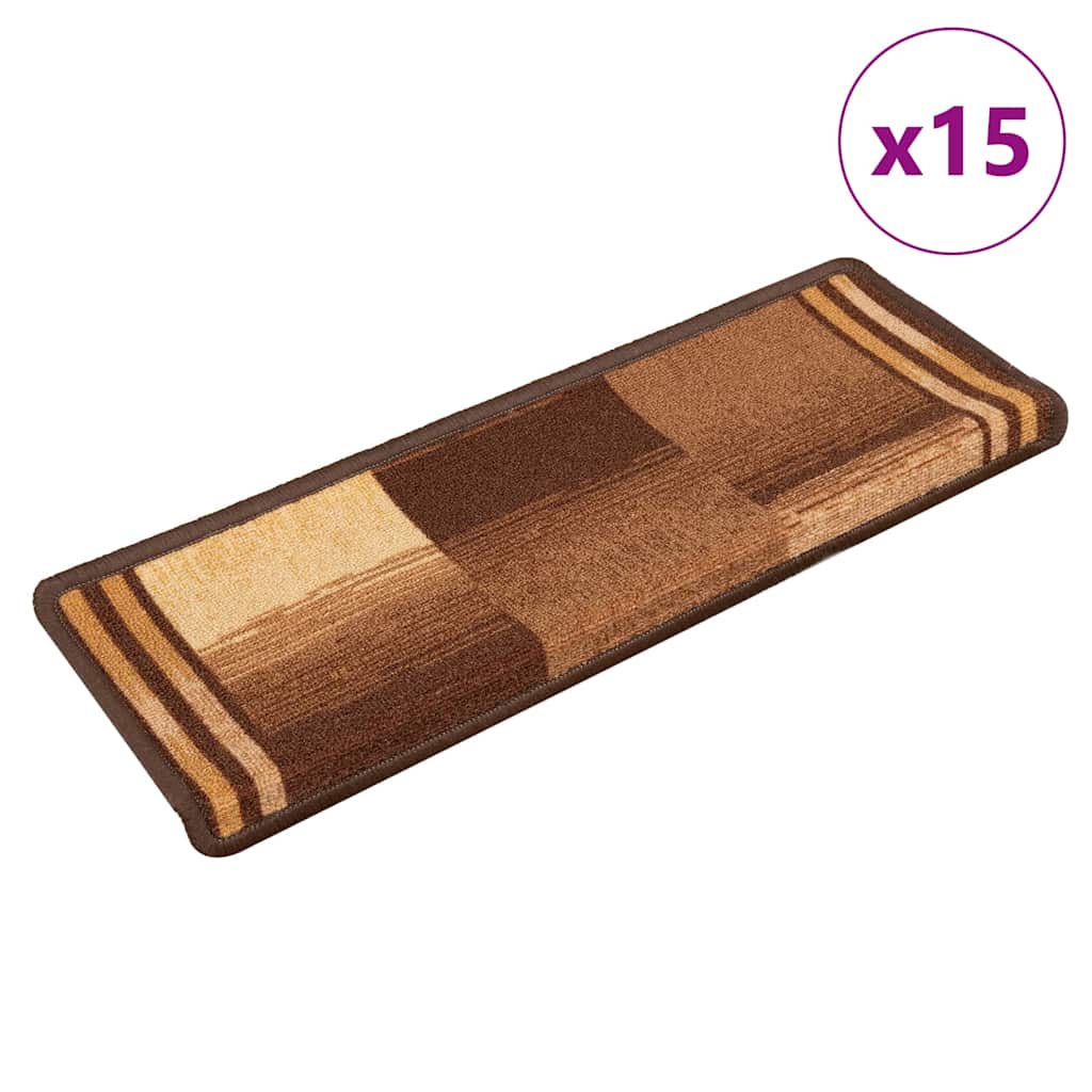 Isekleepuv trepivaip, 15 tk, 65x21x4 cm, pruun
