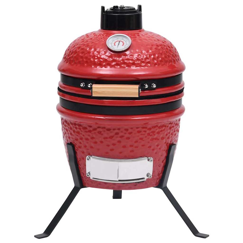 Kaks ühes Kamado grill-suitsuahi, keraamiline, 56 cm, punane