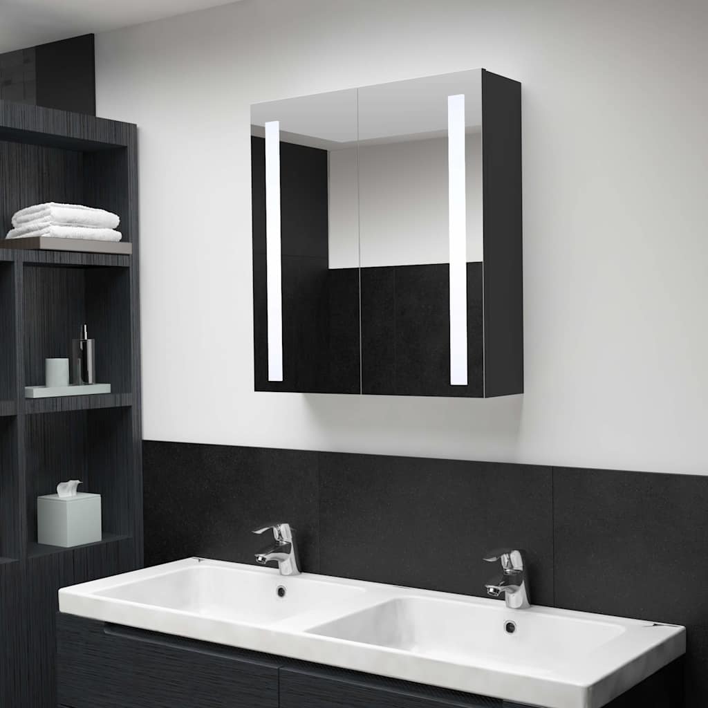 Vannitoa LED-peegelkapp, 62 x 14 x 60 cm