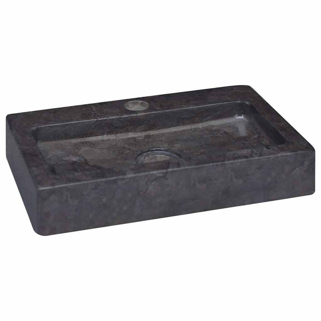 Seinale kinnitatav valamu, must, 38x24x6,5 cm, marmor