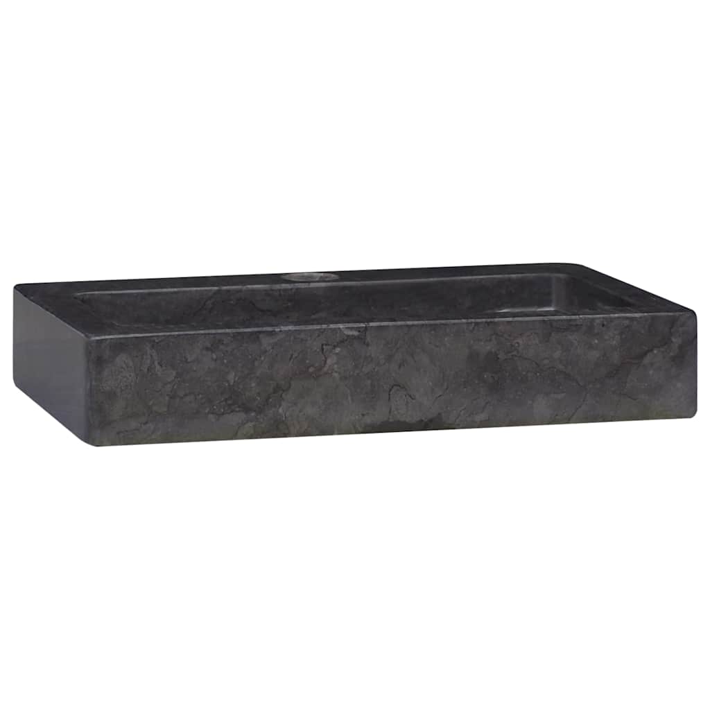 Seinale kinnitatav valamu, must, 38x24x6,5 cm, marmor