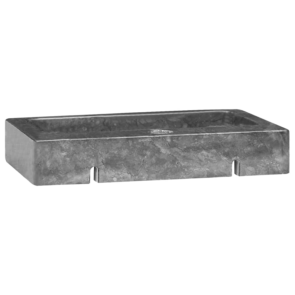 Seinale kinnitatav valamu, hall, 38x24x6,5 cm, marmor
