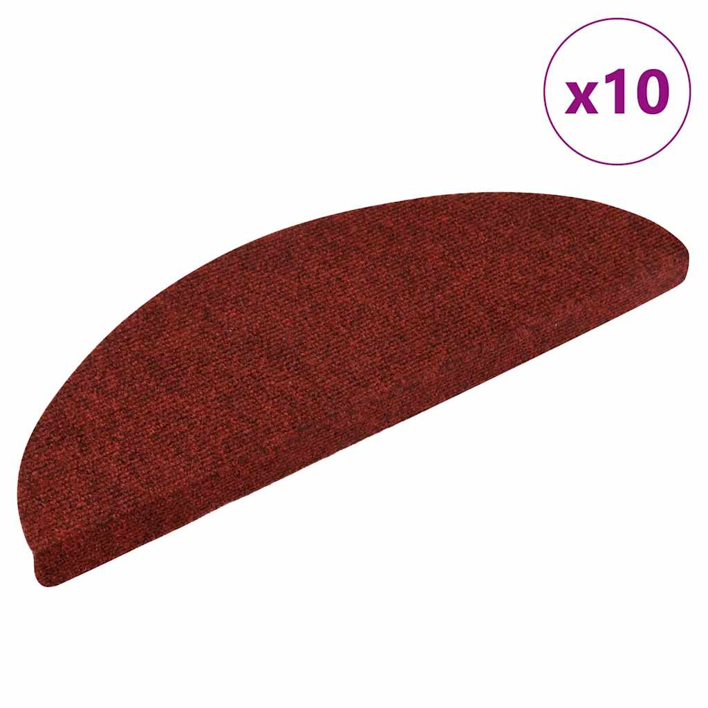 Isekleepuvad trepimatid, 10 tk, 56 x 17 x 3 cm, bordoopunased, poolringikujulised