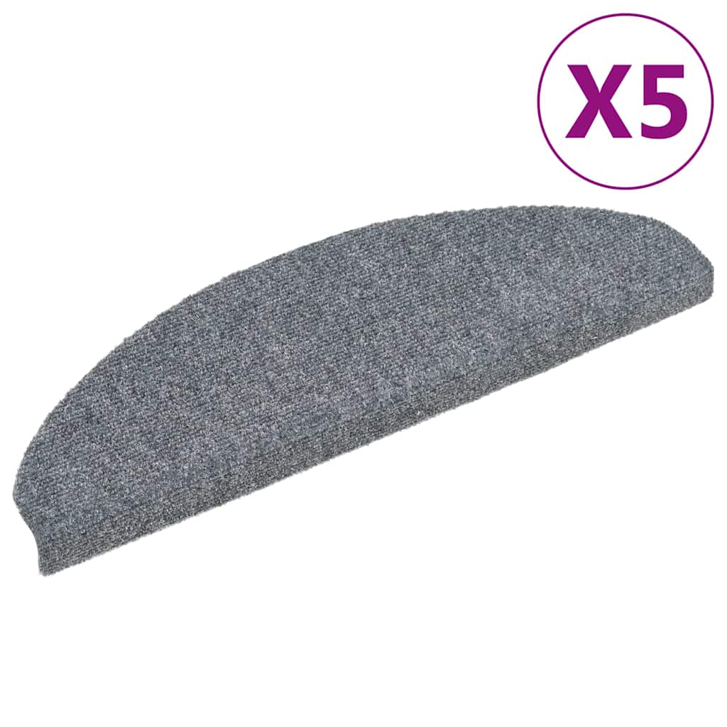 Isekleepuvad trepimatid, 5 tk, 65 x 21 x 4 cm, helehall, poolringikujulised, suured