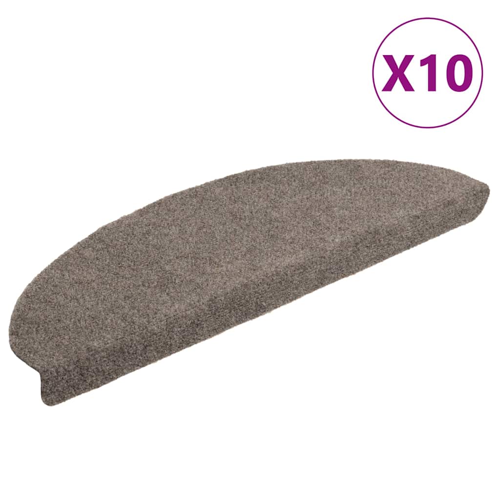 Isekleepuvad trepimatid 10 tk 65 x 21 x 4 cm beežid poolringikujulised suured