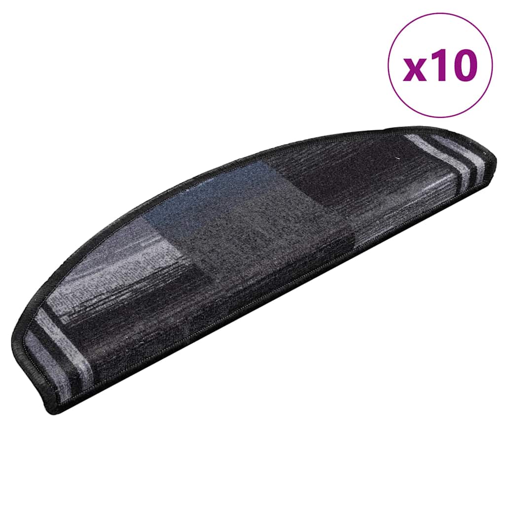 Isekleepuvad trepivaibad 10 tk, 65x21x4 cm, must ja hall