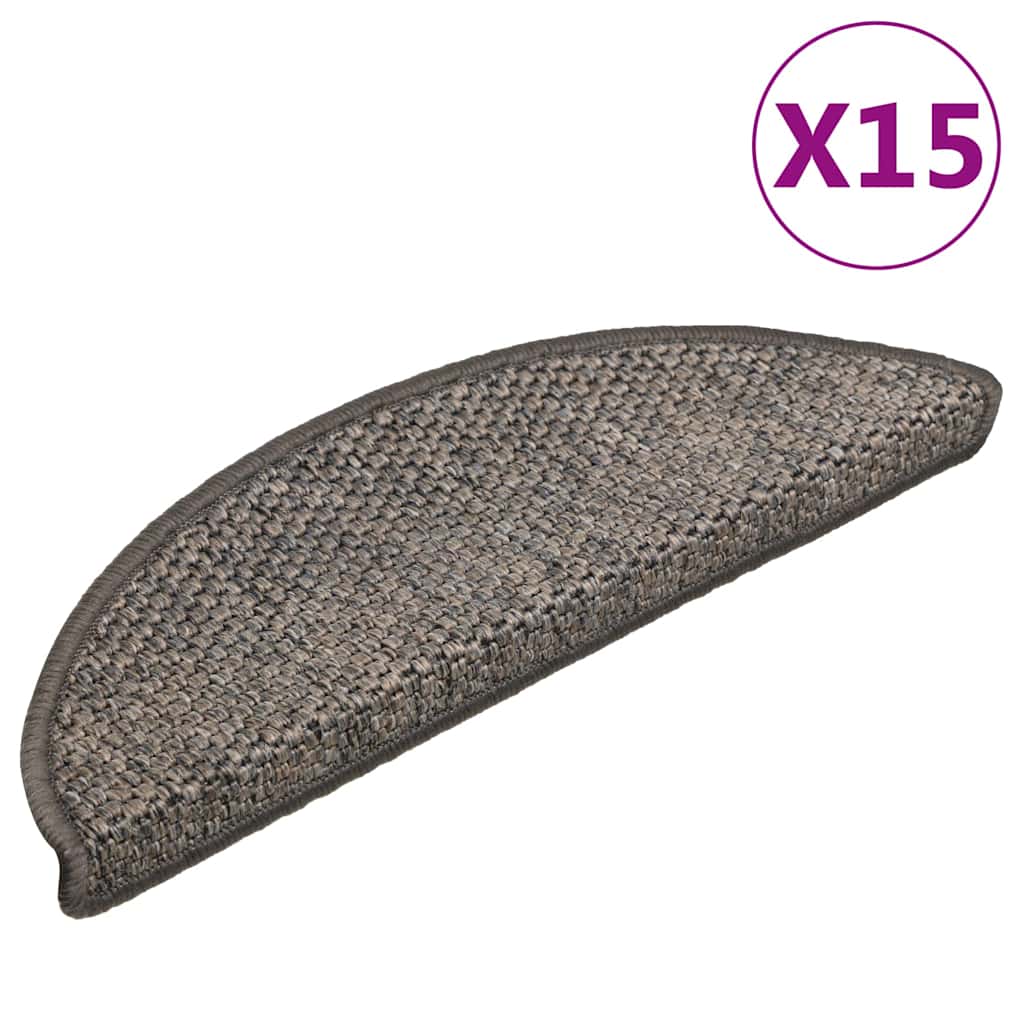 Isekleepuv trepivaip, 15 tk, 56x17x3 cm, hall-beež