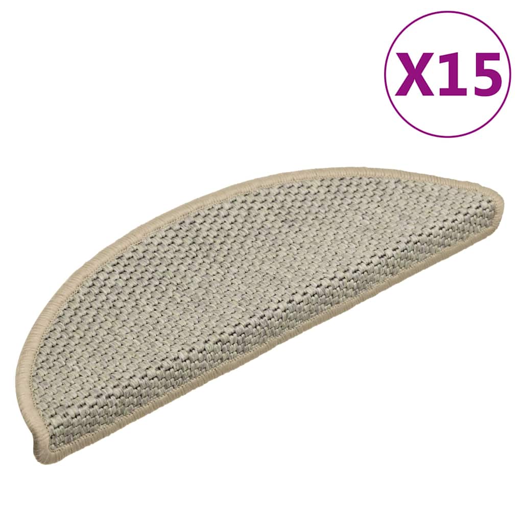 Isekleepuv trepivaip, 15 tk, 56x17x3 cm, heleroheline