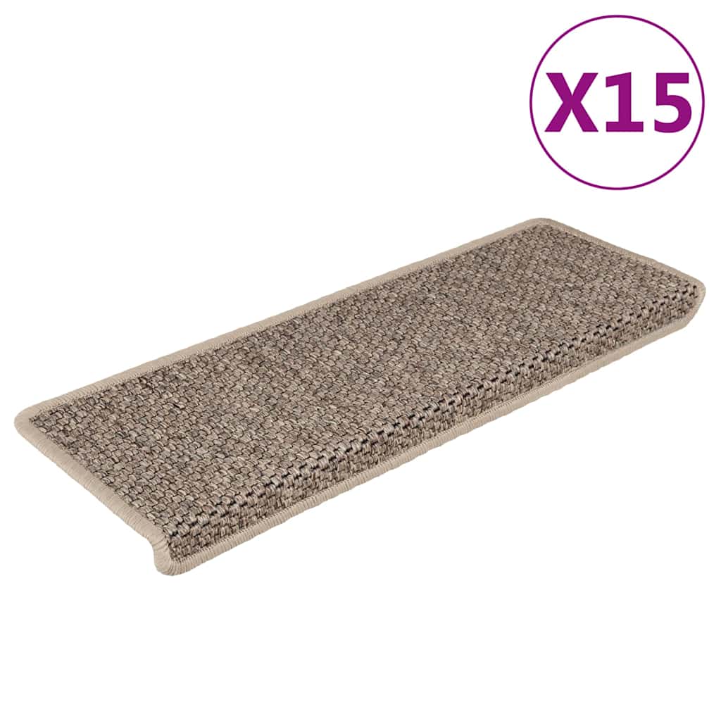 Isekleepuv trepivaip, 15 tk, 65x21x4 cm, tumebeež