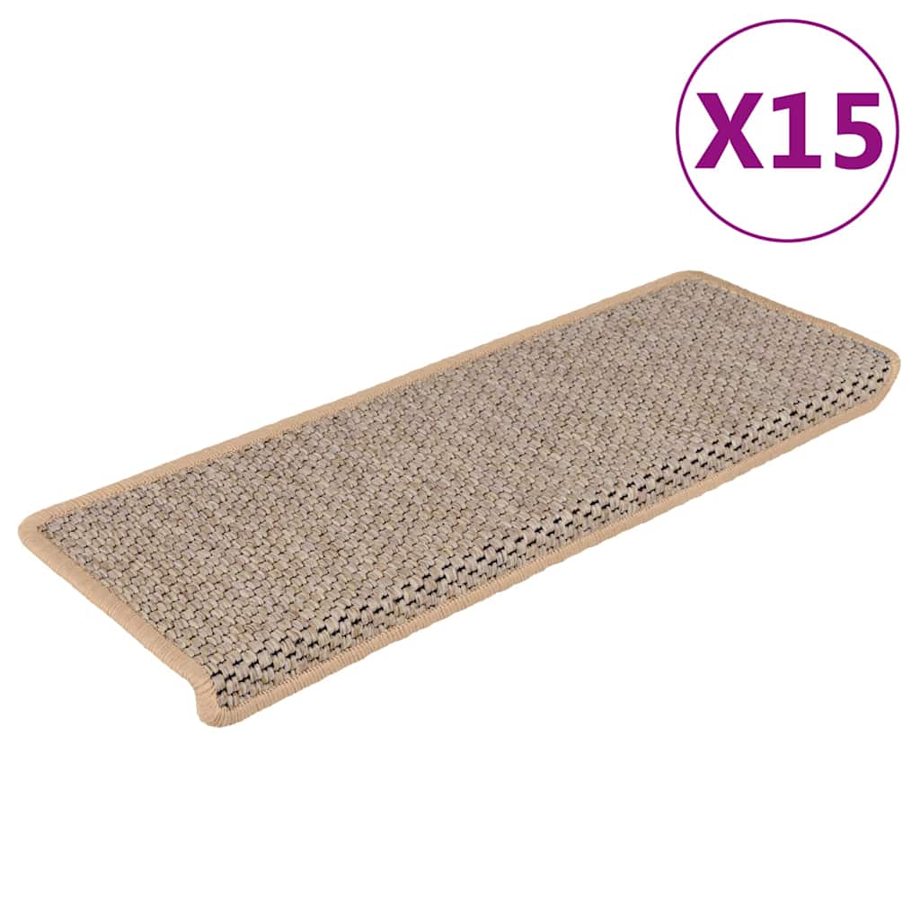 Isekleepuv trepivaip, 15 tk, 65x21x4 cm, helebeež