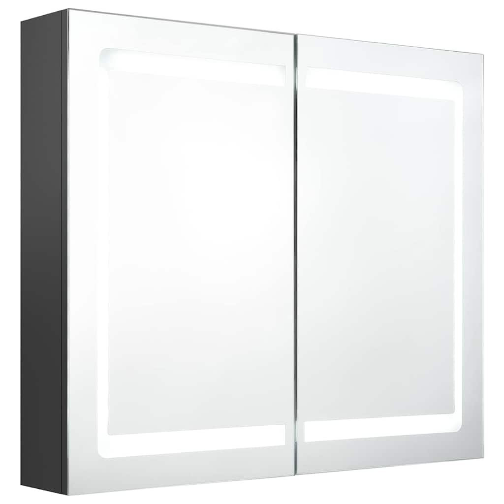 LED vannitoa peegelkapp, hall, 80 x 12 x 68 cm