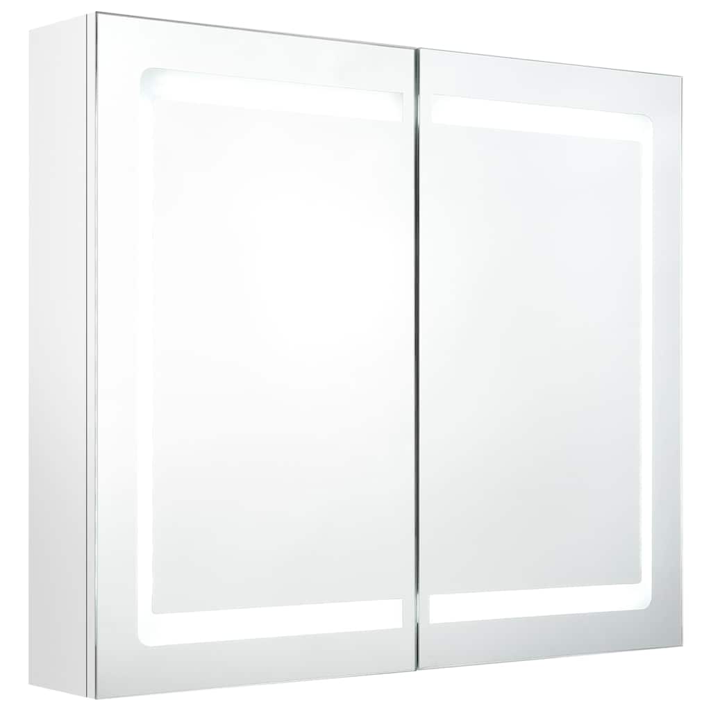 LED vannitoa peegelkapp, säravvalge, 80 x 12 x 68 cm