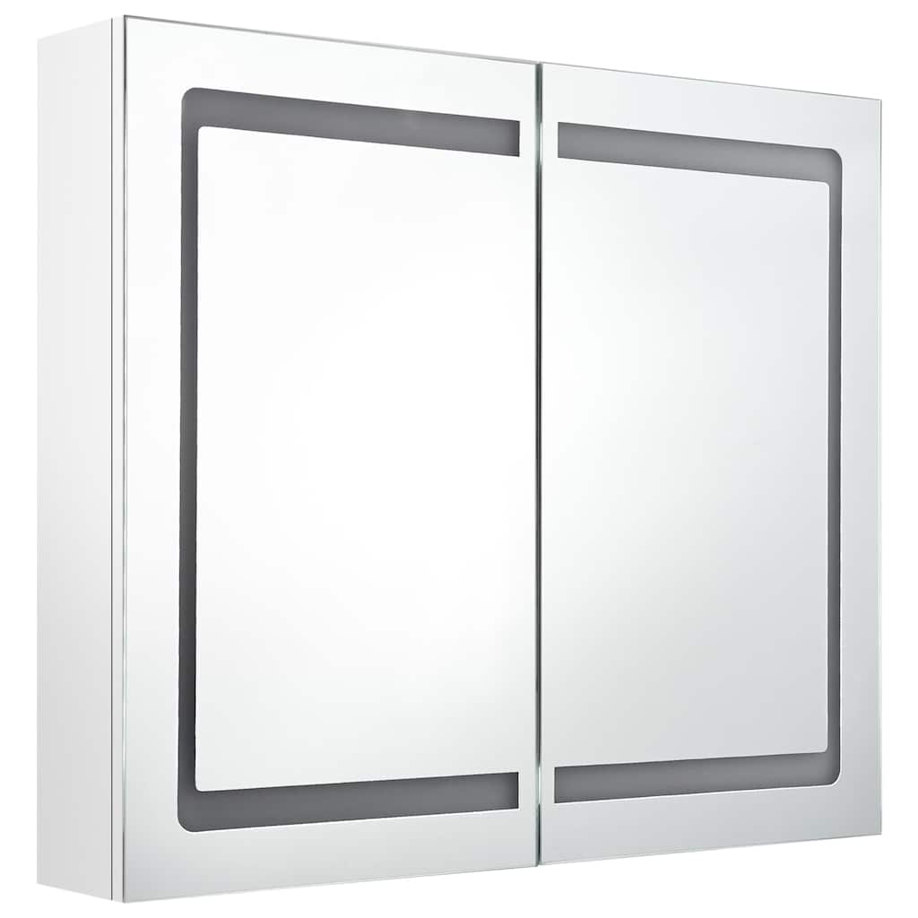 LED vannitoa peegelkapp, säravvalge, 80 x 12 x 68 cm