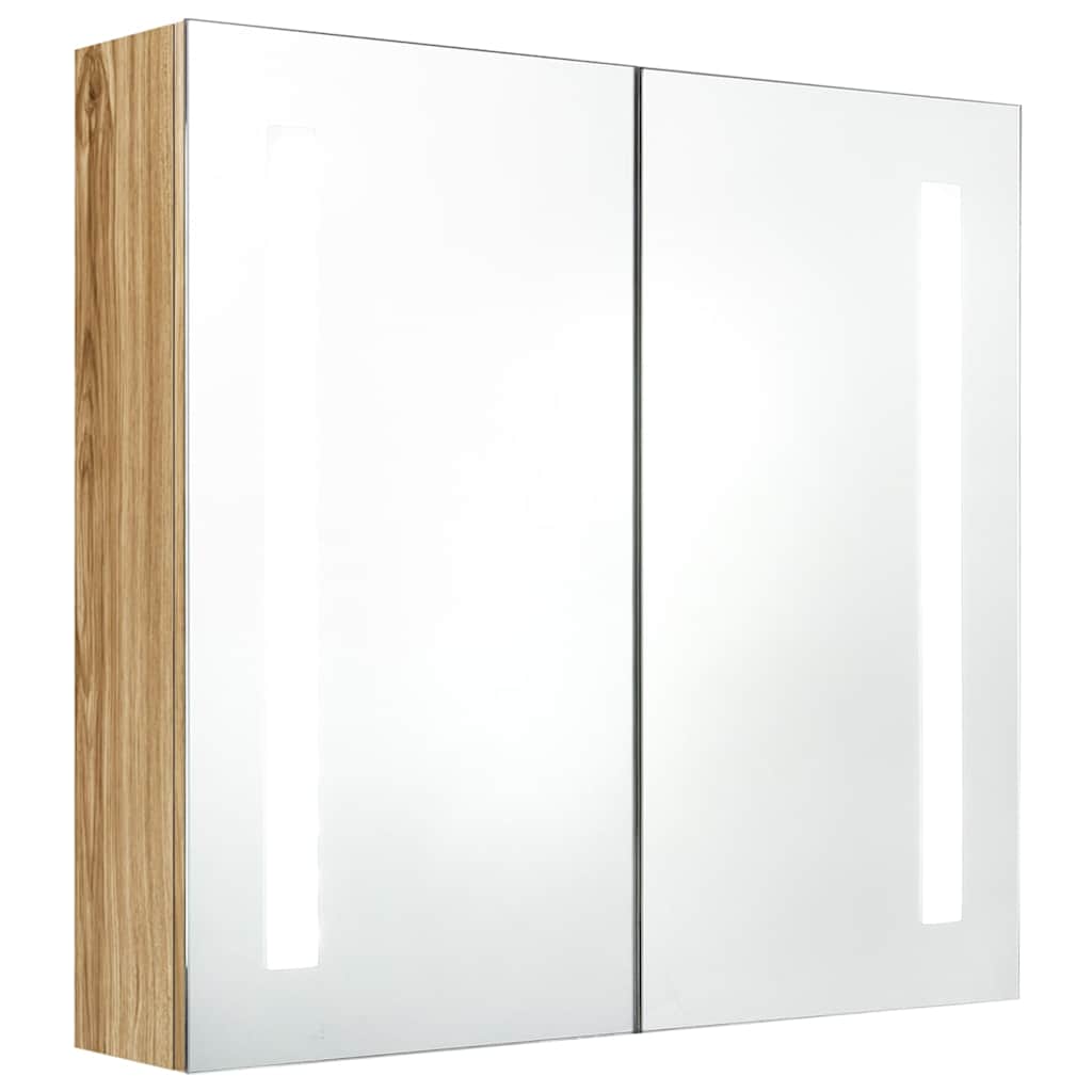 LED vannitoa peegelkapp, tamm, 62 x 14 x 60 cm