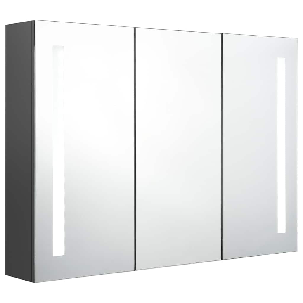 LED vannitoa peegelkapp, 89 x 14 x 62 cm, hall