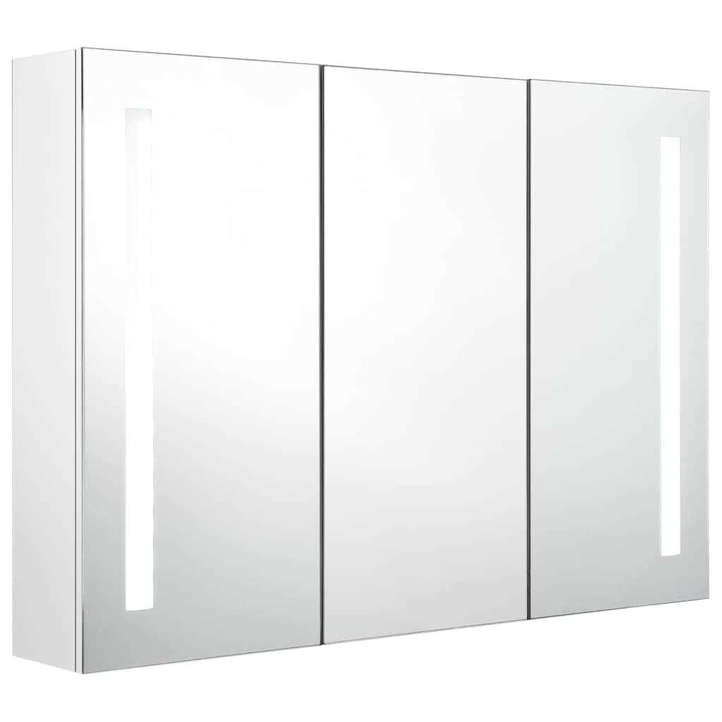 LED vannitoa peegelkapp, 89 x 14 x 62 cm, säravvalge