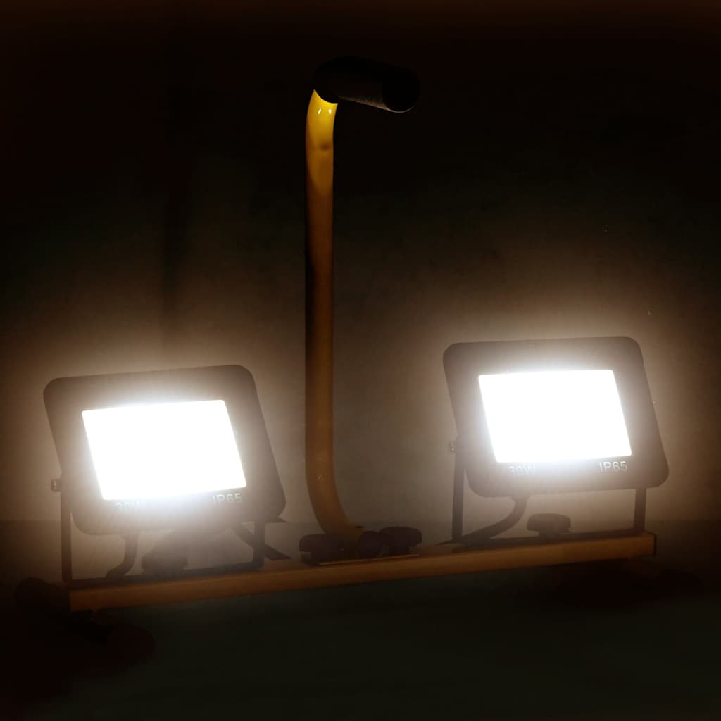 Käepidemega LED prožektor, 2 x 30 W, soe valge