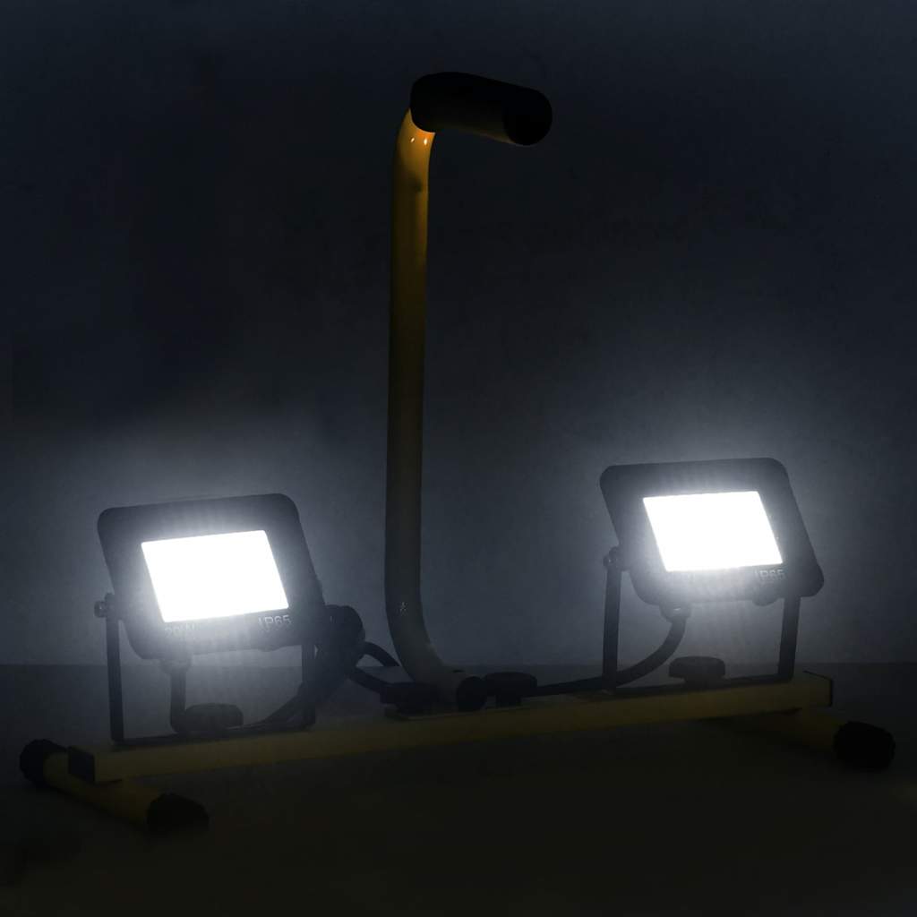 Käepidemega LED-prožektor 2x20 W, külm valge