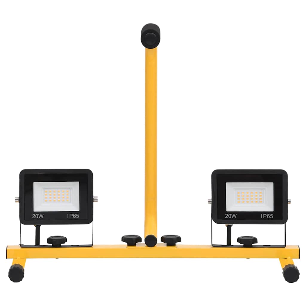 Käepidemega LED-prožektor 2x20 W, külm valge