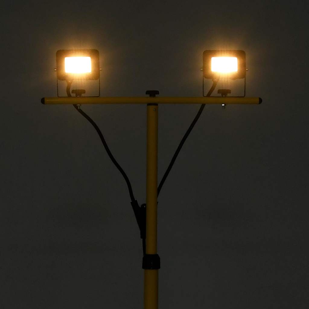 Statiiviga LED prožektor, 2 x 10 W, soe valge