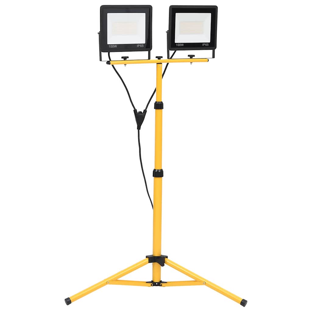 Statiiviga LED prožektor, 2 x 100 W, soe valge