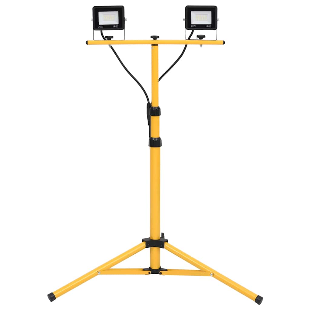 Statiiviga LED prožektor, 2 x 20 W, külm valge