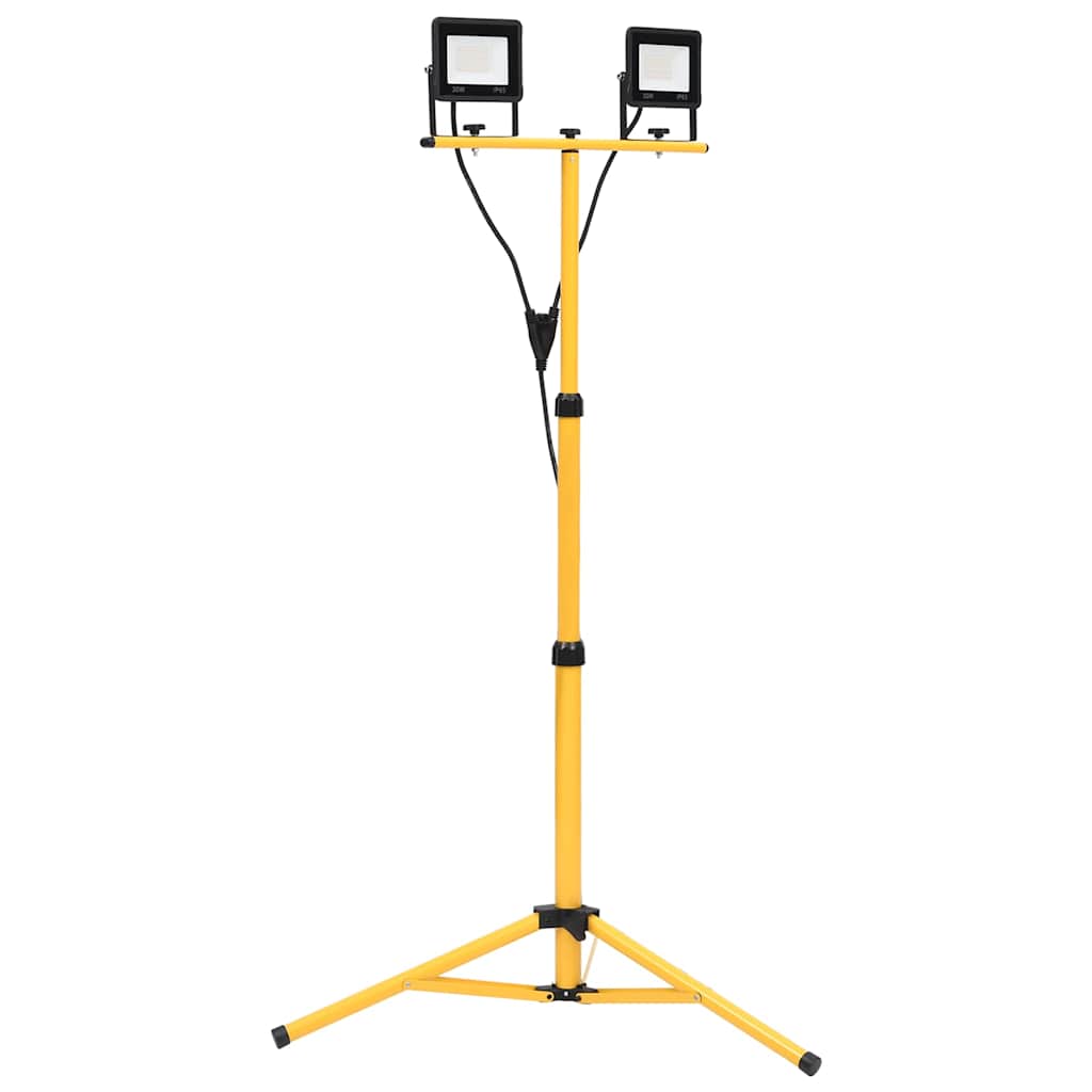 Statiiviga LED prožektor, 2 x 30 W, külm valge