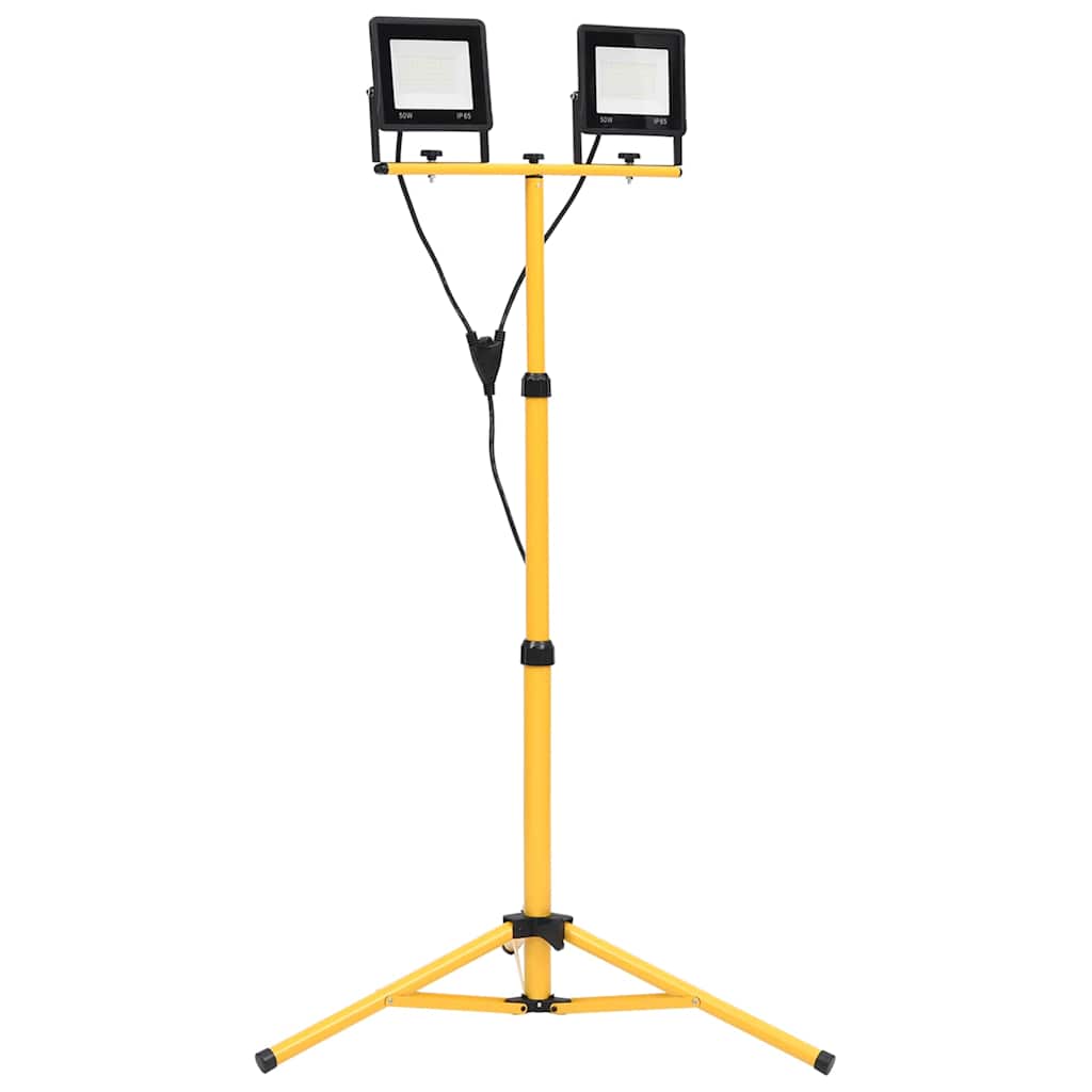 Statiiviga LED prožektor, 2 x 50 W, külm valge