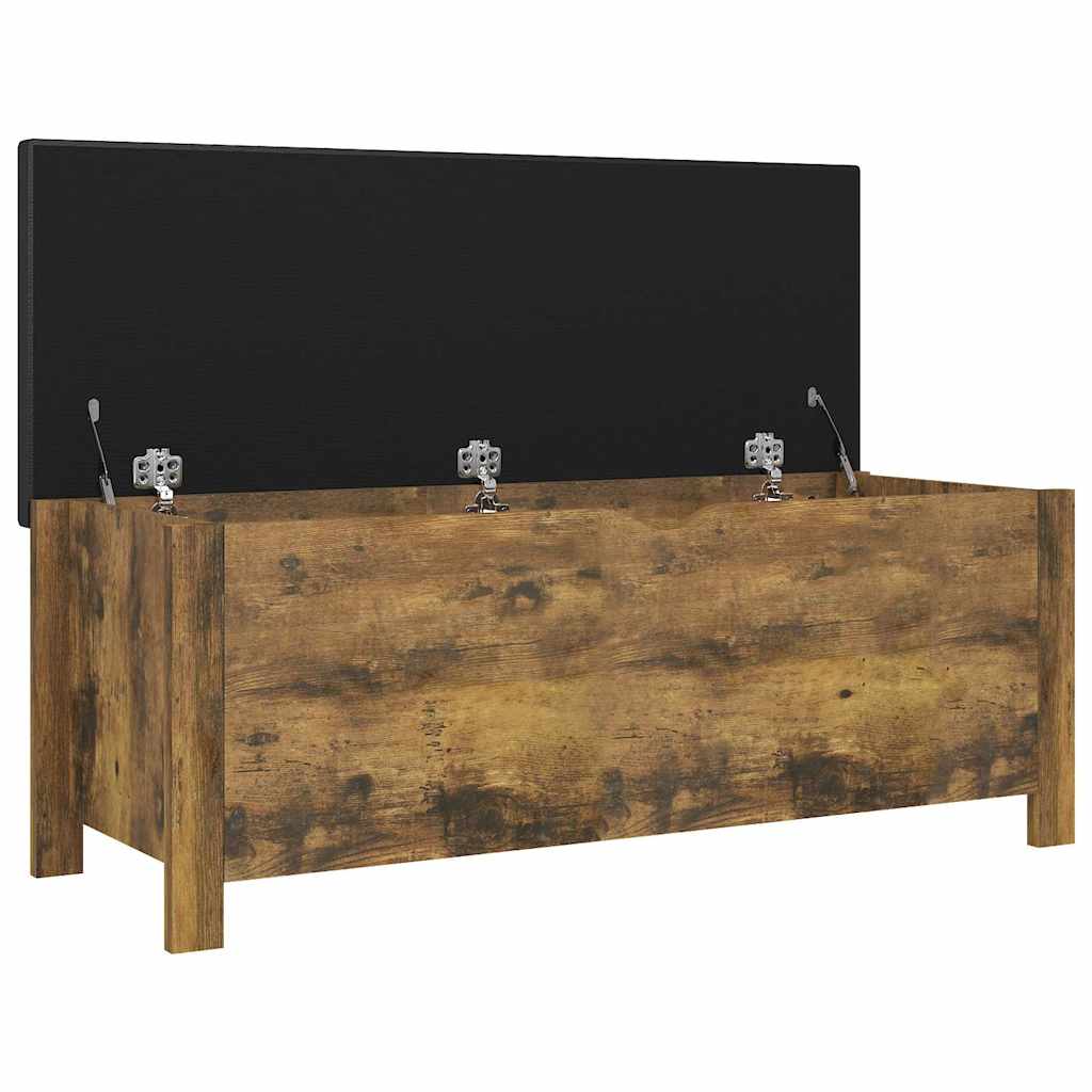 Hoiukast padjaga, suitsutatud tamm, 105 x 40 x 45 cm, tehispuit