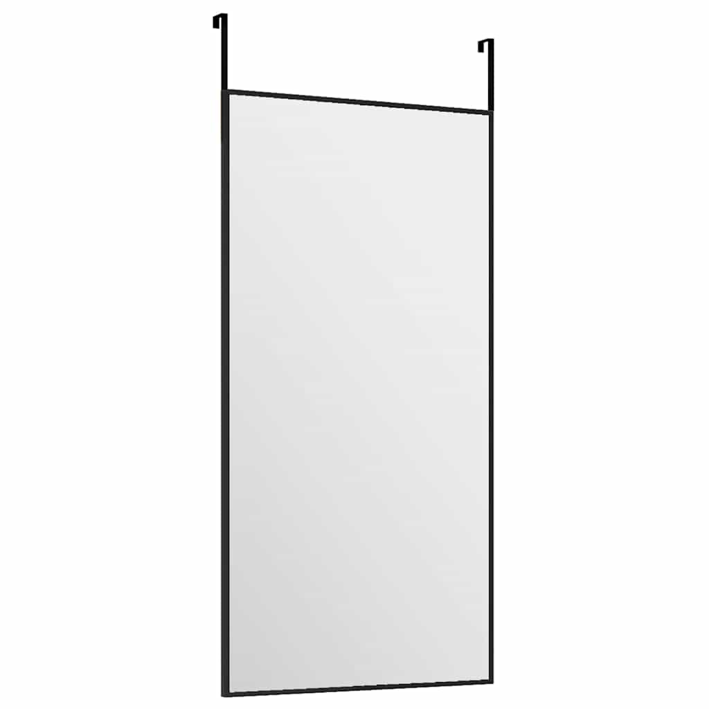 Uksepeegel, must, 30 x 60 cm, klaas ja alumiinium