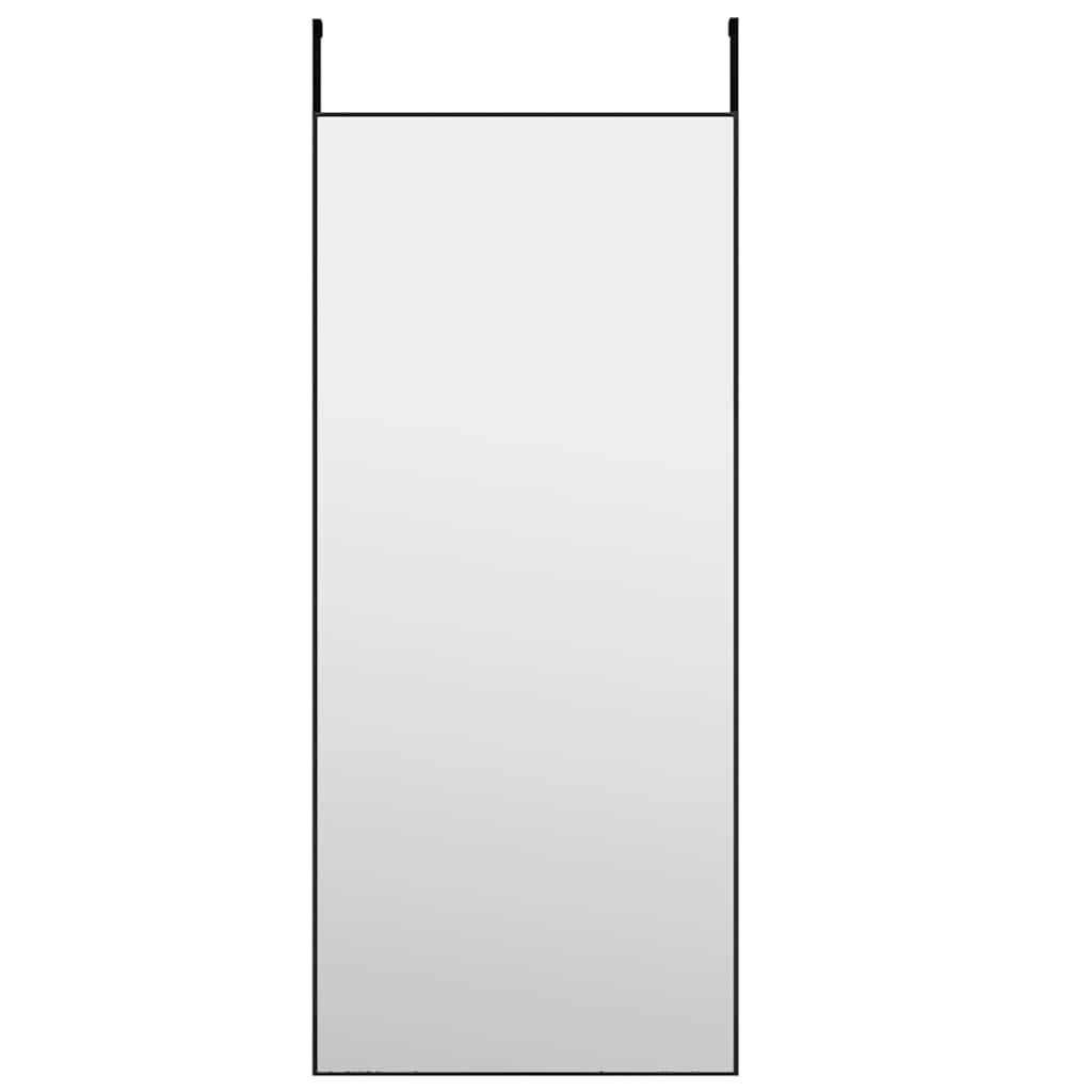 Uksepeegel, must, 40 x 100 cm, klaas ja alumiinium