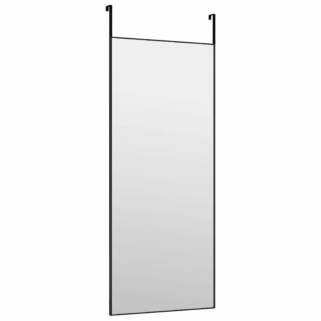 Uksepeegel, must, 40 x 100 cm, klaas ja alumiinium