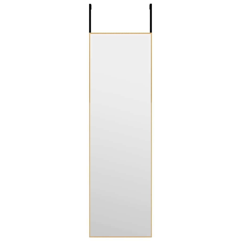 Uksepeegel, kuldne, 30 x 100 cm, klaas ja alumiinium