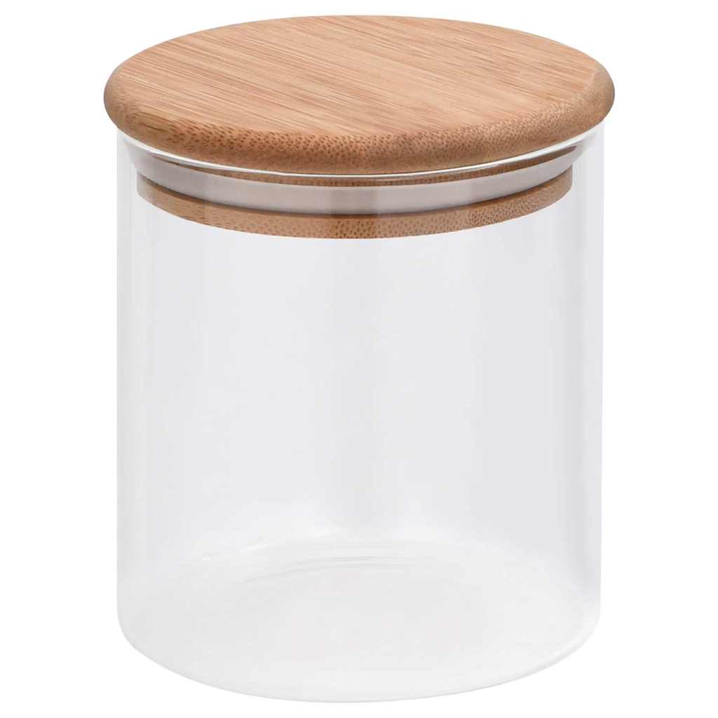 Klaasist säilituspurgid, bambusest kaanega, 6 tk, 600 ml