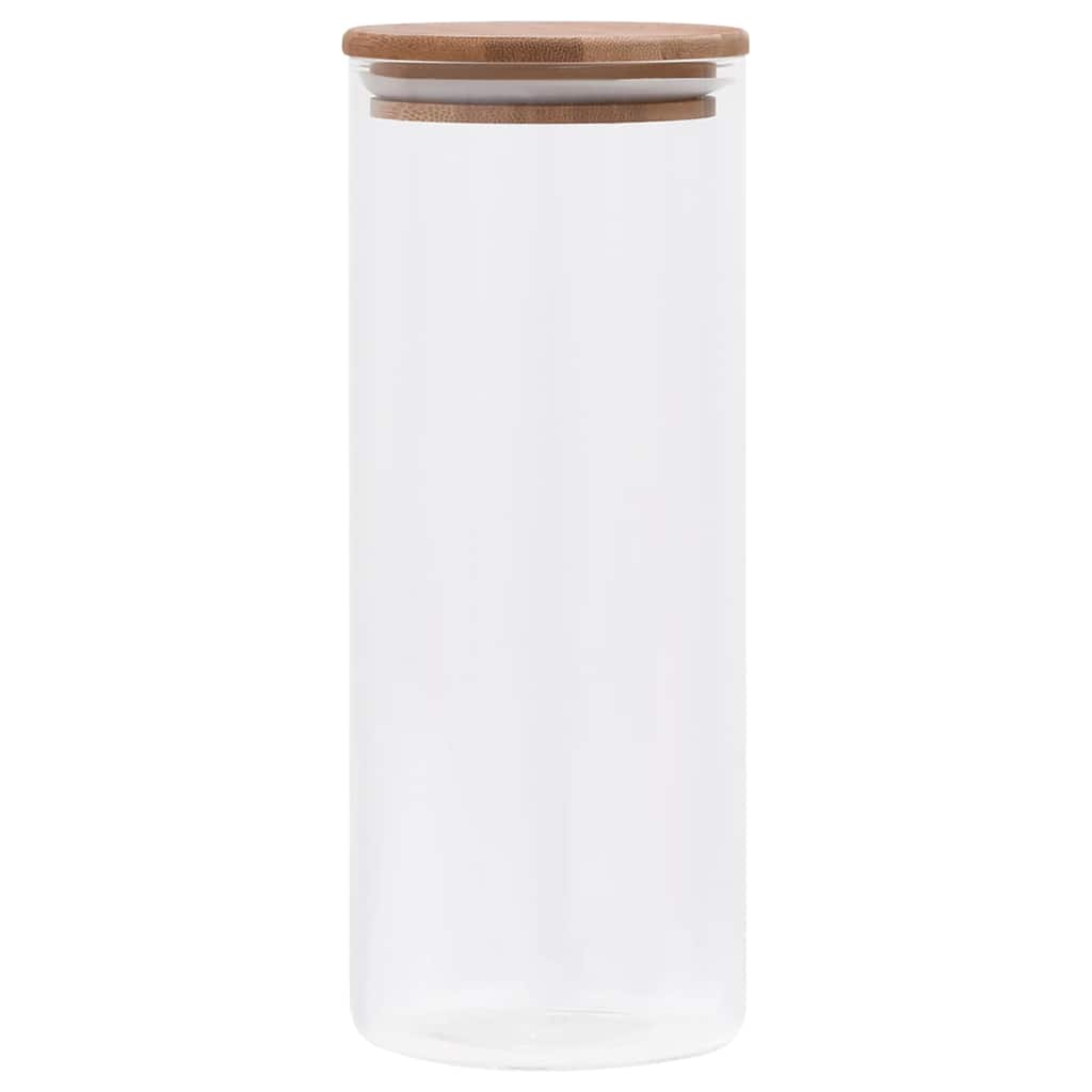 Klaasist säilituspurgid, bambusest kaanega, 6 tk, 1000 ml