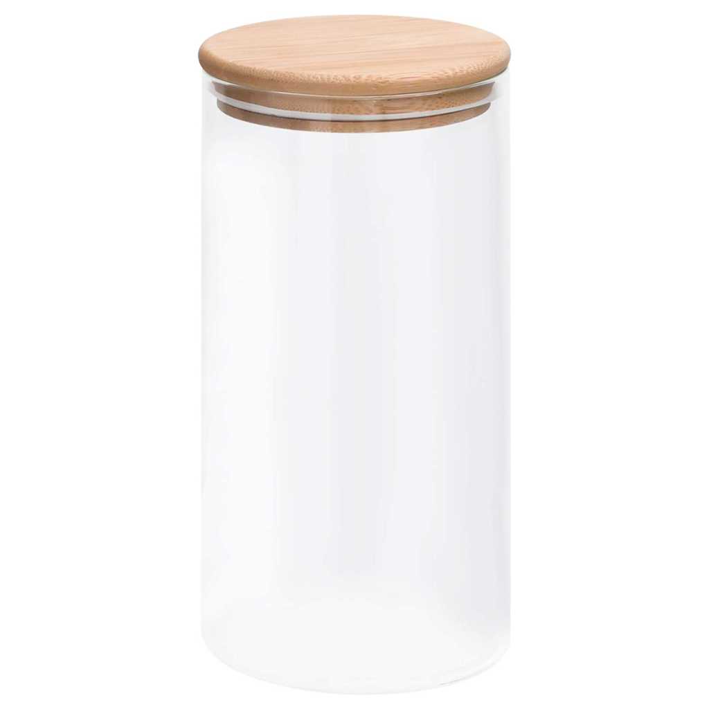 Klaasist säilituspurgid, bambusest kaanega, 4 tk, 1200 ml