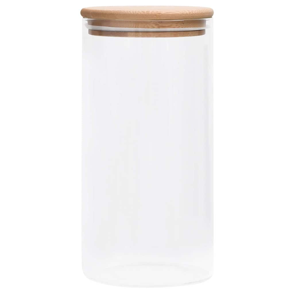 Klaasist säilituspurgid, bambusest kaanega, 4 tk, 1200 ml