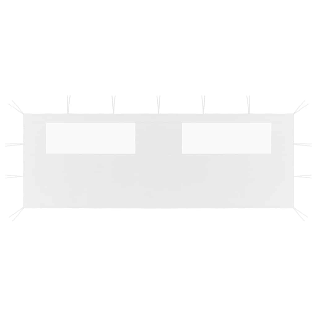 Lehtla külgsein akendega 6 x 2 m valge