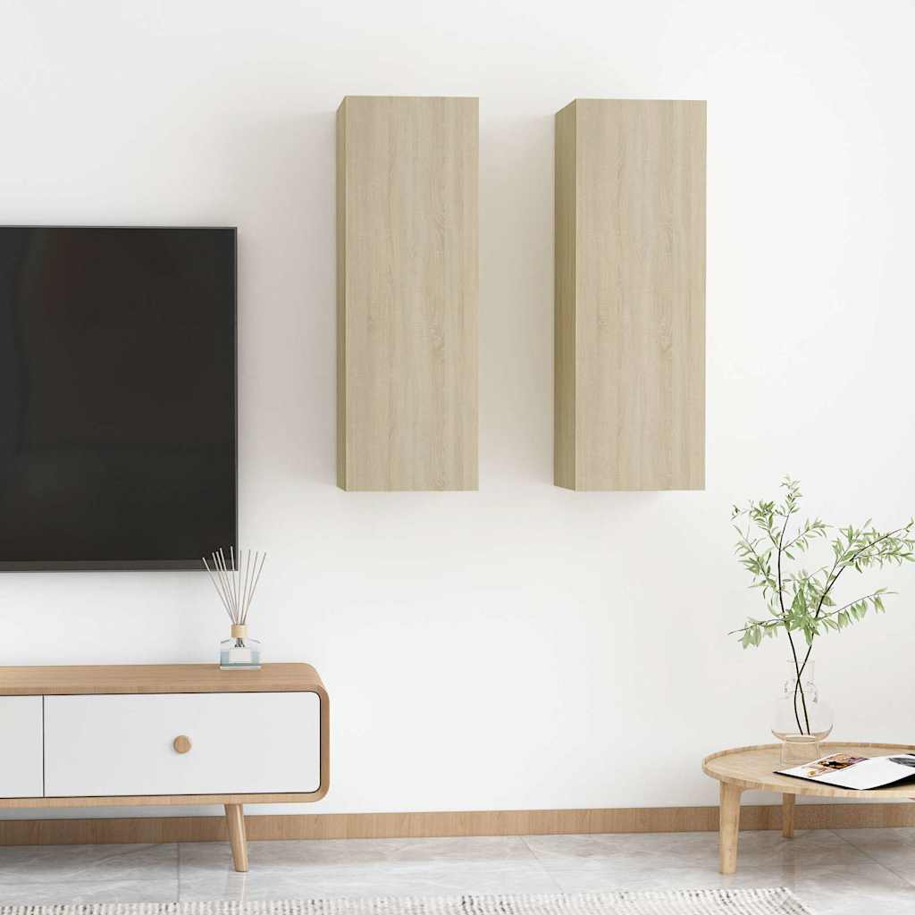Telerikapid 2 tk, Sonoma tamm 30,5 x 30 x 90 cm, tehispuit