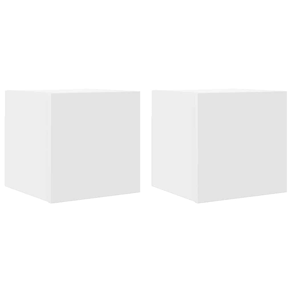 Seinale kinnitatavad telerikapid, 2 tk, valge, 30,5x30x30 cm